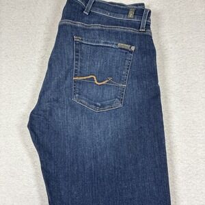 7 FOR ALL MANKIND 'Austyn' Mens Jeans Size 40x34 Blue Straight Leg Relaxed Fit
